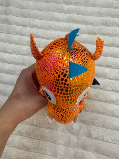 Drago The Baby Dragon Orange Shiny Paws Plush approx. 20cm. Used Please see pictures