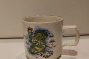 Carridhoun Pottery Map of Ireland Mug Vintage