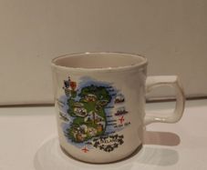Carridhoun Pottery Map of Ireland Mug Vintage