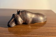 Vintage African Hand Carved Hippopotamus