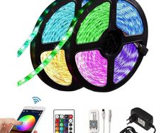 5m RGB Flexible Led Strip Lights 24 Key Remote 12V Power Supply Full Kit Set