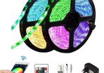 5m RGB Flexible Led Strip Lights 24 Key Remote 12V Power Supply Full Kit Set