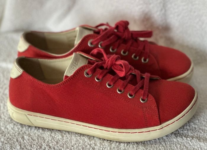 Birkenstock Ladies Red Canvas Sneakers, Runners EU36, UK3.5