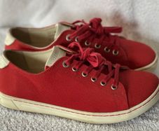 Birkenstock Ladies Red Canvas Sneakers, Runners EU36, UK3.5