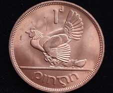 Ireland - 1968 - 1 Penny - Hen with Chicks - KM.11 - [271]