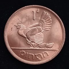 Ireland - 1968 - 1 Penny - Hen with Chicks - KM.11 - [271]
