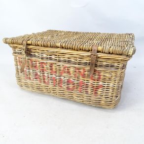 Large wicker laundry basket