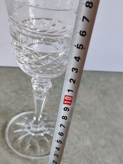Lovely Galway Single White / Cherry Wine Glass.