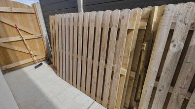 Hit and Miss Timber Fence Panels - 10 Months Old
