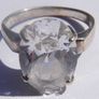 Vintage Sterling Silver 925 White Topaz Ring, Size P - 4,66g Image 2