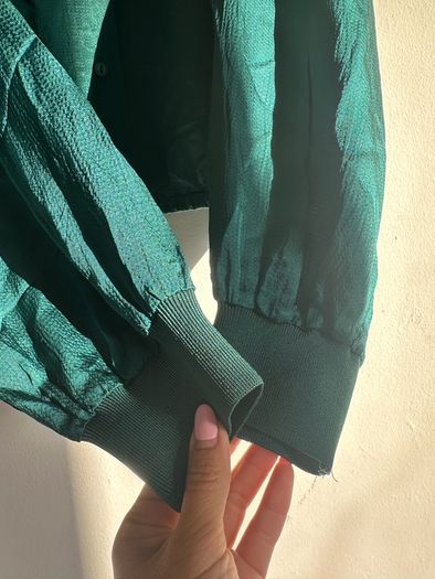 dark green blouse