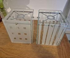 Glass lamp shades x 2