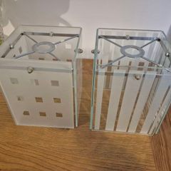 Glass lamp shades x 2