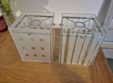 Glass lamp shades x 2