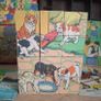 1940s French Wooden Puzzle Blocks Image 2