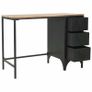 Single Pedestal Desk Solid Firwood and Steel 100x50x76 cm Image 8