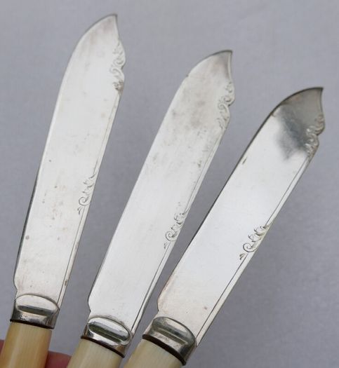 Vintage Sheffield Silver Plated Fish Flatware Serving Set in Original Box