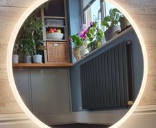 LED Bathroom Mirror Makeup Round Bright Light