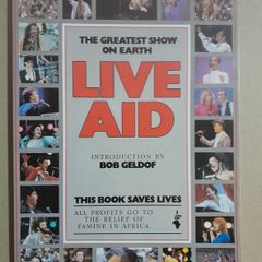 Live Aid book signed by Bob Geldof with proof
