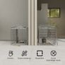 Folding capture cage trap for small animals like rats and mice - 2 doors handle 66 x 24 x 30.5 cm grey steel Image 4