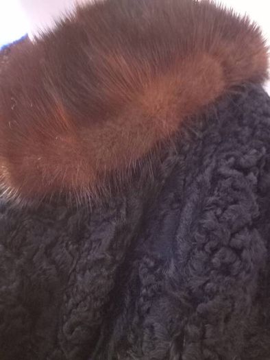 As New!! 1950s Vintage Wool Winter Astrakhan Swing Coat