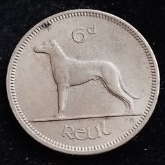 Ireland - 1967 - 6 Pence - Wolfhound - High Garde - KM.13a - [267]