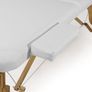 Folding Massage Table Beauty Bed Salon Therapy Spa Couch 2 Zone White Image 3