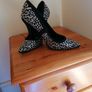 Women's Shoe's JEWELLED REDUCED Black Stilletto size 6 NEW Image 2