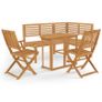 4 Piece Bistro Set Solid Acacia Wood Image 5