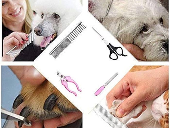 FREE EXPRESS SHIPPING Dog Clippers, Rechargeable Low Noise Cordless Pet Clippers, with 4 Guide Combs and Cleaning Brush Nail Kits