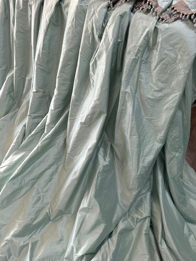 Colefax & Fowler Lucerne Silk INTERLINED Curtains 89 inch d x 118 inch w  2 Pairs Available