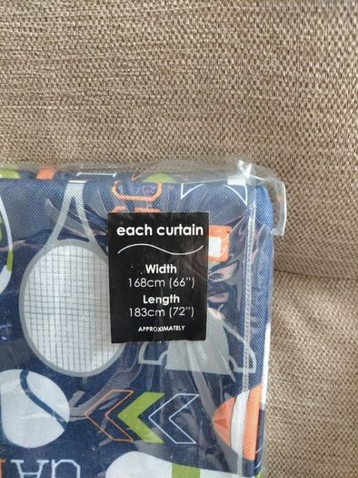 Sports Kids Darkening Black out  Curtains Great For Summer