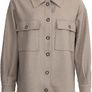 "Isay" Nadya Shirt Jacket - Dark Sand Image 2