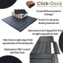 Composite Decking Tiles - Patio, Balcony, Roof Terrace, Hot Tub Deck Tiles Flooring Decking Cheap Prices for Large Quantities (6X Ebony Composite Tiles) Image 2