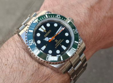 Seiko MOD Kermit Automatic Day Date NH36