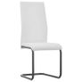 Cantilever Dining Chairs 4 pcs White Faux Leather Image 2