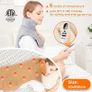 Electric Heating Pad for Back Neck Shoulders Pain Relief, XL 60x100cm Soft Flannel Wrap, Waist Strap, Fast Heat Hot Therapy 6 Heat Settings, Auto-Off Timer, Machine Washable, UK Plug, Grey Image 2