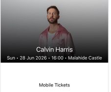 calvin harris 4 vip ticket Malahide castle