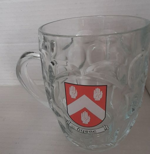 Vintage tankard with Byrne family Crest