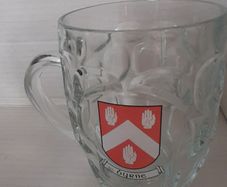 Vintage tankard with Byrne family Crest