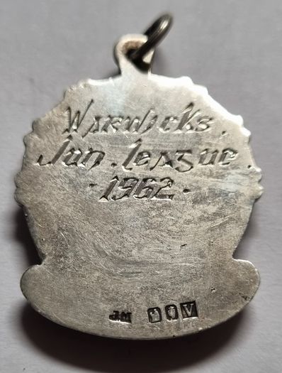 GAA Silver Medal Engraved & Hallmarked Warwickshire Junior League 1962 11.3g