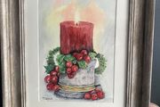 Watercolour candle painting