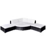 6 Piece Garden Lounge Set with Cushions Poly Rattan Black Image 2