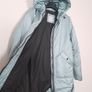 Rino & Pelle Light Blue Longline Puffer Jacket Coat 8UK/36EU Image 9