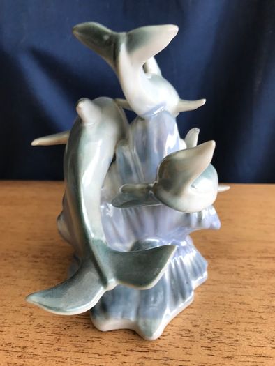 Two Dolphin Ornaments + dolphin mobile