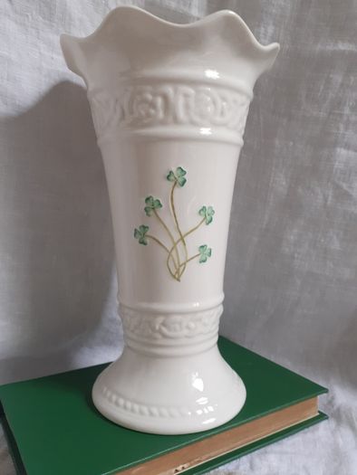 Belleek Celtic Knot Tara Vase.