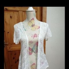A. Wear white 100% cotton wrap over cardigan.