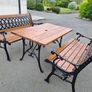 Cast iron Garden benches and table Image 2