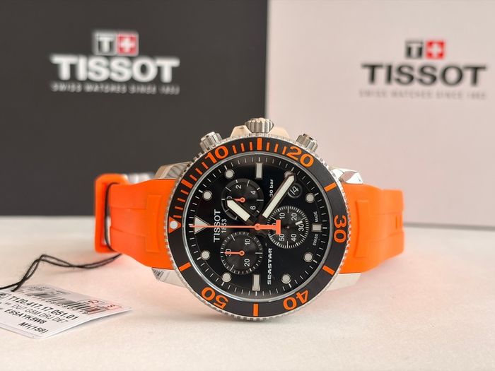 Tissot Seastar 1000 T120.417.17.051.01 Silver Orange Black Mens