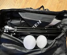 Professional Photography & Video Lighting Kit + White Backdrop